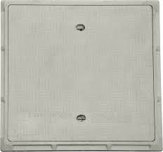 White Square Polished 24x24 Inch Olive FRP Manhole Cover, Size : 24x24Inch