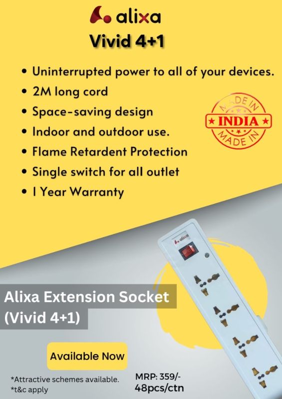 ALIXA ABS power strips, Size : 2M CABLE