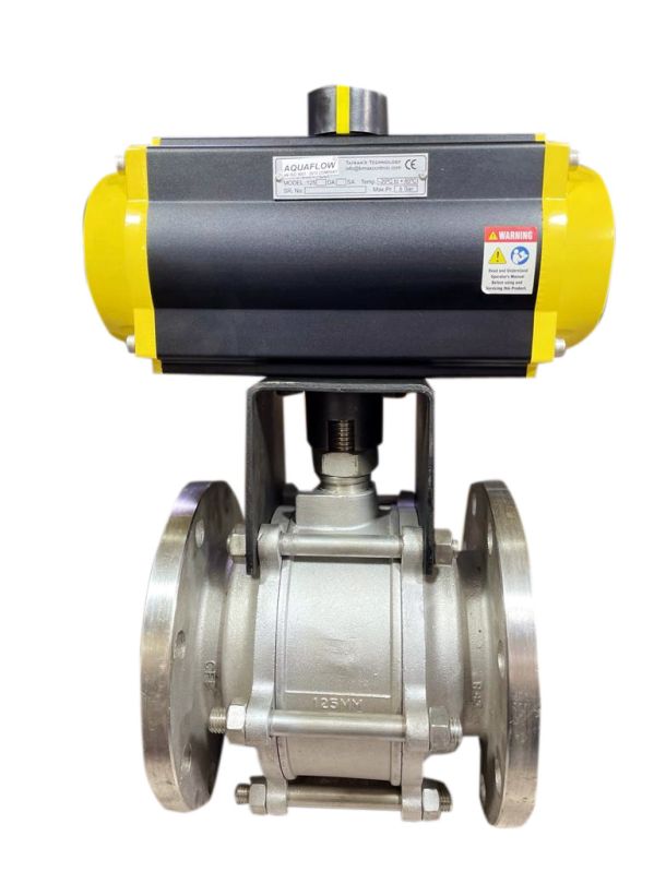 3 Piece Design Pneumatic Operated Ball Valves