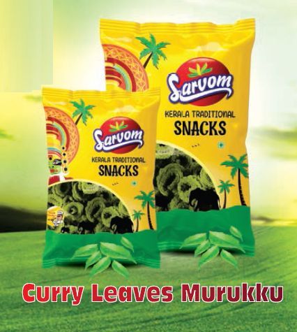 Sarvom Curry Leaves Murukku, Packaging Size : 80gm 190gm