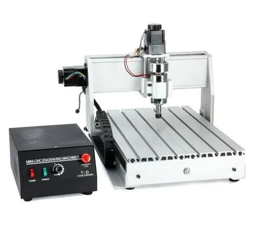 Silver 3 KW Mini CNC Engraving Machine, Automatic Grade : Semi Automatic