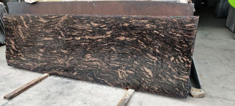 Polished River Brown Granite Slabs, for Staircases, Kitchen Countertops, Flooring, Size : 120x240cm