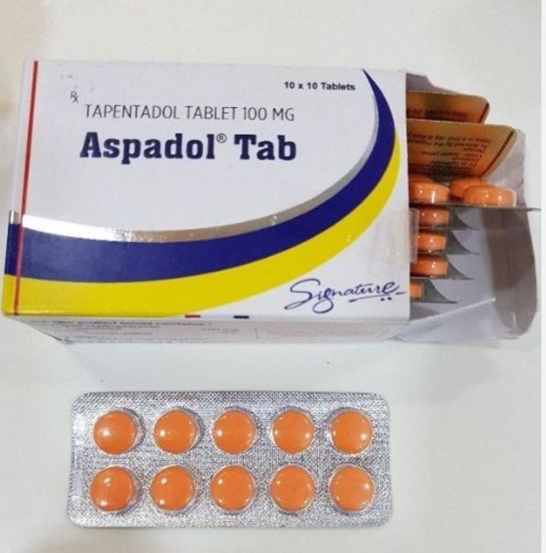 White Aspadol Tablets 100mg, Packaging Type : Plastic Box