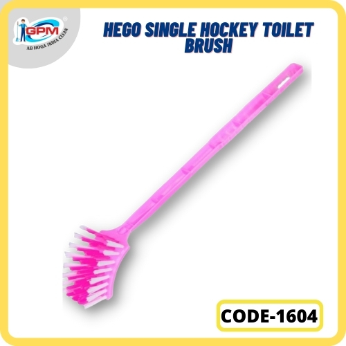 Hego Single Hockey Toilet Brush, Handle Material : Plastic