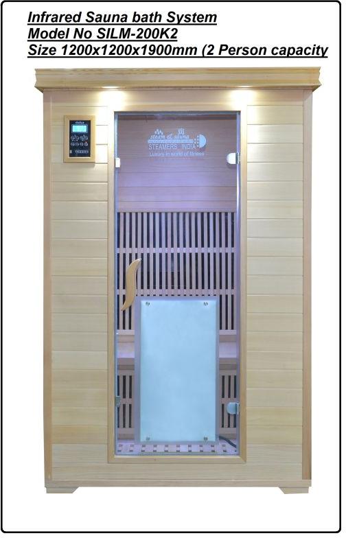 Grey Automatic Electric 2 Seater Infrared Sauna, for Salon, Spa