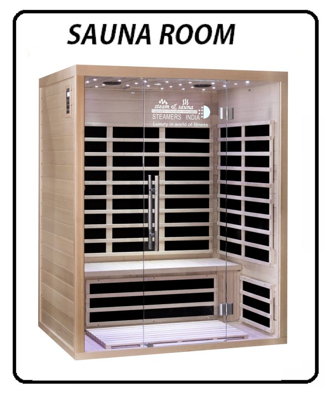 3 Person Infrared Sauna Room Cabin, for Salon, Spa, Technics : Conventional Heating, Touch Screen Controlled