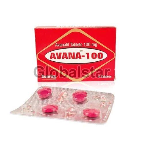 Avana 100mg Tablets, for Erectile Dysfunction, Packaging Type : Blister