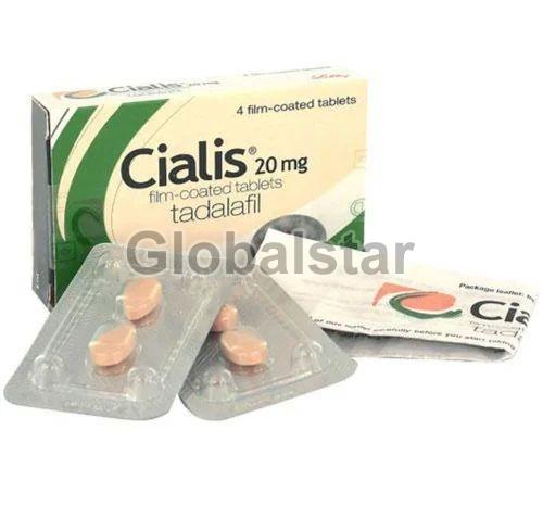 Cialis 20mg Tablets, for Erectile Dysfunction, Packaging Type : Blister