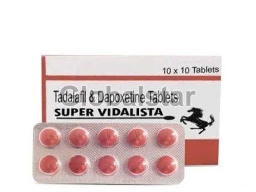 Super Vidalista Tablets, for Erectile Dysfunction, Packaging Type : Blister