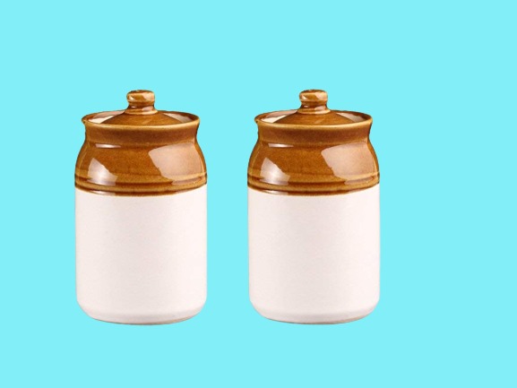 Ceramic Handmade Pickle Jar Container, for Storage