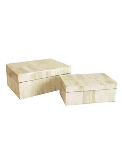 Rectangular Plain Bone Inlay Box, Style : Classy, Color : Off White at ...