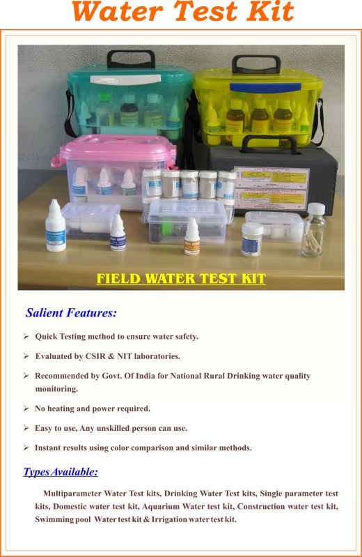 Plastic water testing kits, Certification : ISO Certified, csir