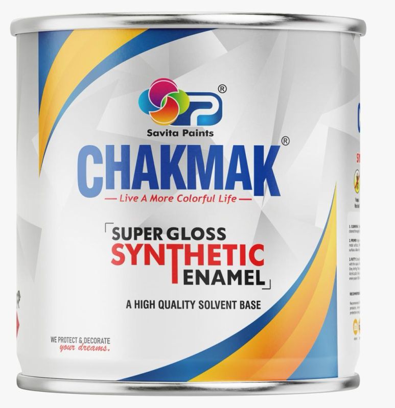 Multicolor Chakmak Super Gloss Synthetic Enamel Paint, Packaging Type : Tin