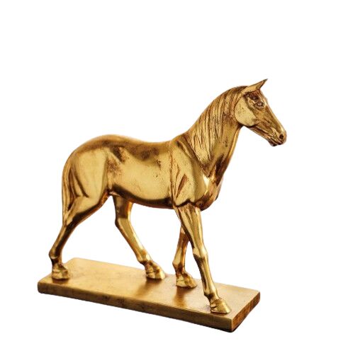 Non Printed Polished Metal horse sculpture, for Home, Office, Packaging Type : Carton Box