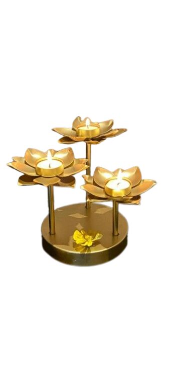 Plain Polished Metal 560 Kgs T candle Holder, for Home Decoration, Packaging Type : Customized Packing