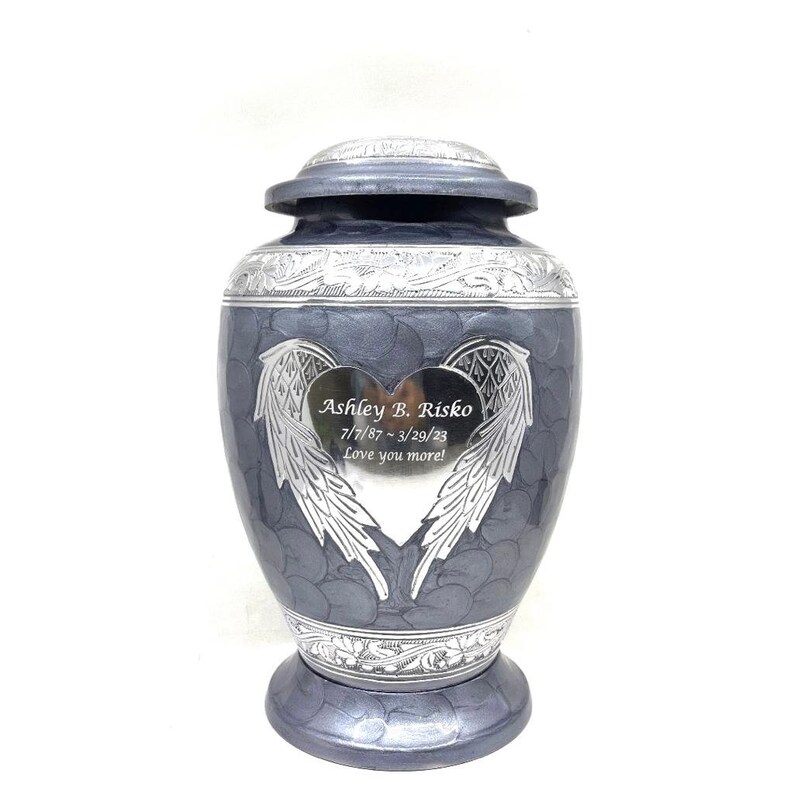 Brass Polished Grey Round Cremation Urn, Style : Modern