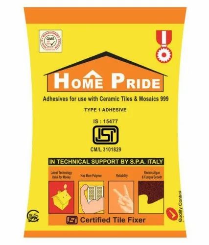 Home Pride 999 White Tile Adhesive, Packaging Type : Bag