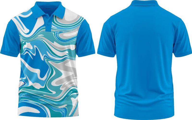 Mens Sky Blue Polo T Shirt