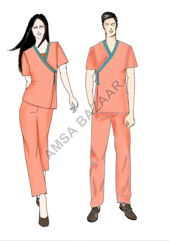 Amsa Bazaar Cotton Patient Uniform, Technics : Machinemade