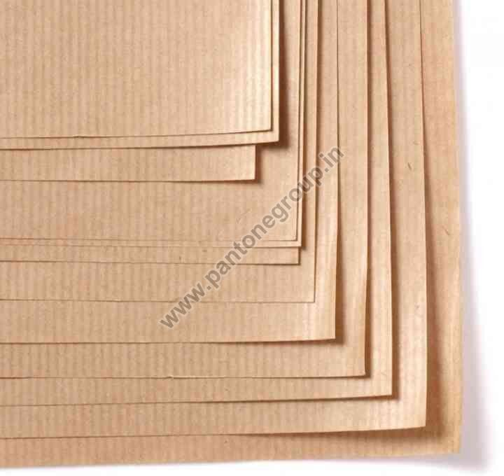 Brown Ribbed Wrapping Kraft Paper