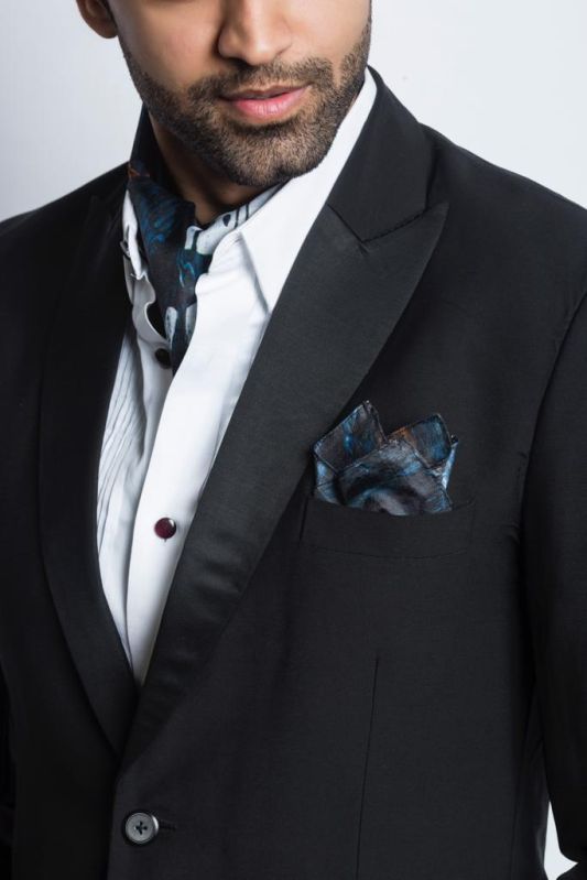 Men's Moonlight Silk Scarf and Pocket Square Set