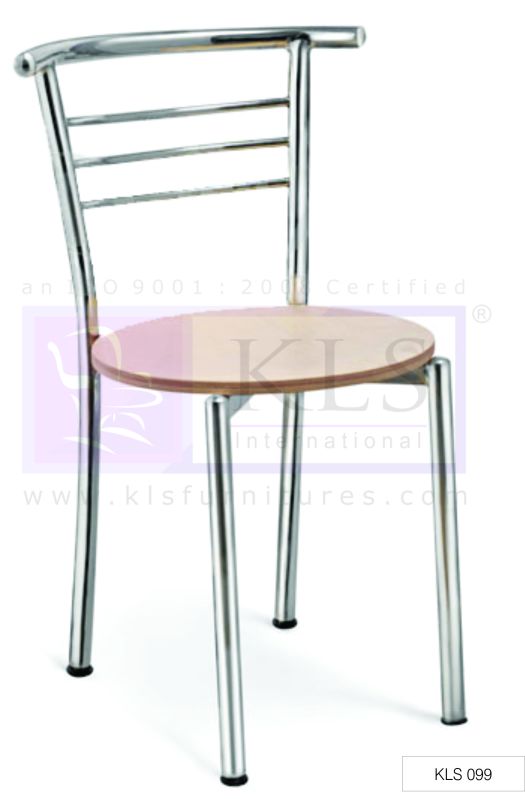 Silver Kls International Polished Stainless Steel Chair, For Home, Cafe Etc, Size : 113 * 47 * 51 Cm