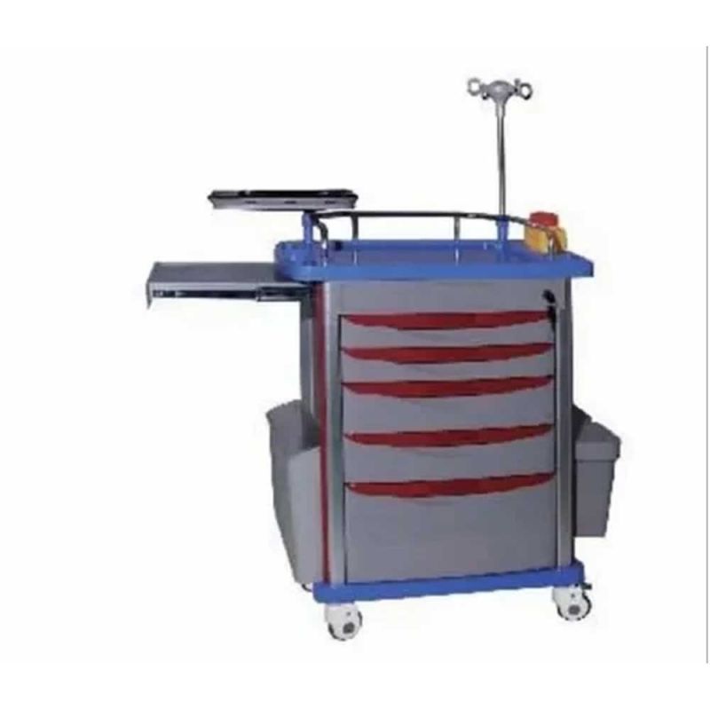 Stainless Steel 10-12 Kg Painted Anesthesia Cart Trolley