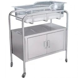 Stainless Steel Baby Bassinet Trolley