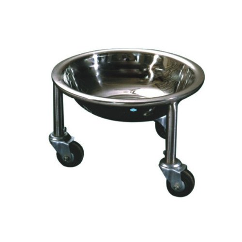 Round Polished Stainless Steel Kick Bowl, Color : Silver