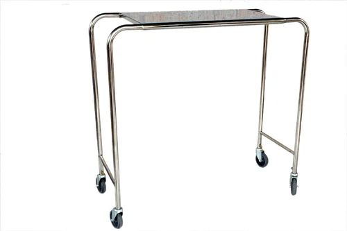 Rectangular Stainless Steel Over Bed Trolley, for Hospital, Clinical, Feature : Anti Corrosive, Durable