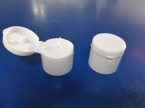 White Round Plastic 25mm Flip Top Cap