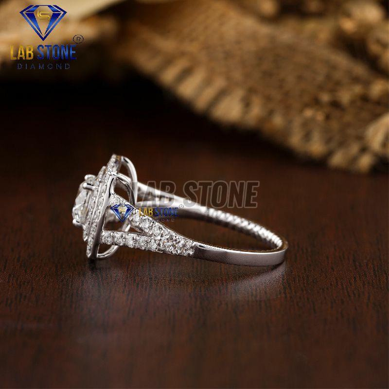 Precious Round Cut Diamond White Gold Ring