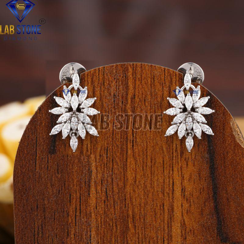 Marquis Cut Diamond White Gold Necklace Set