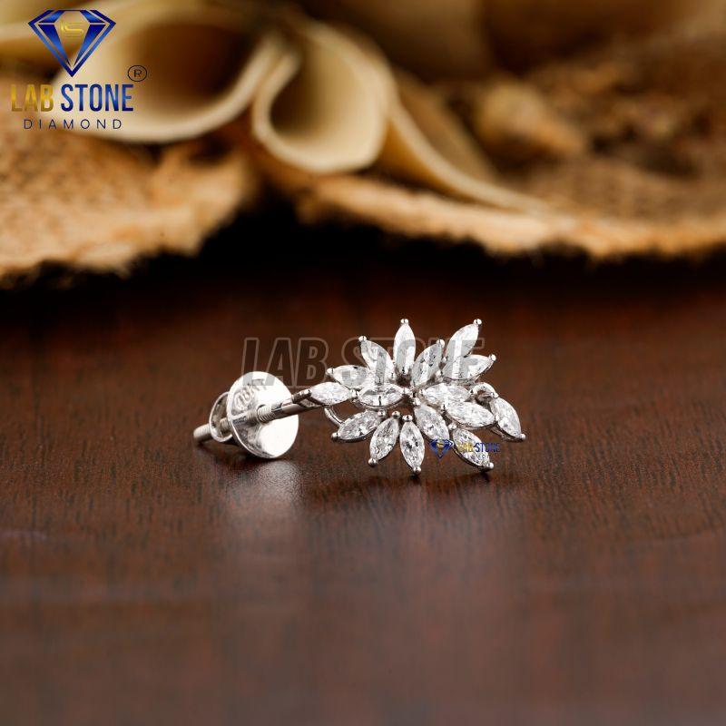 Marquis Cut Diamond White Gold Necklace Set