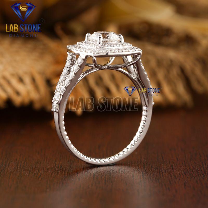 Precious Round Cut Diamond White Gold Ring