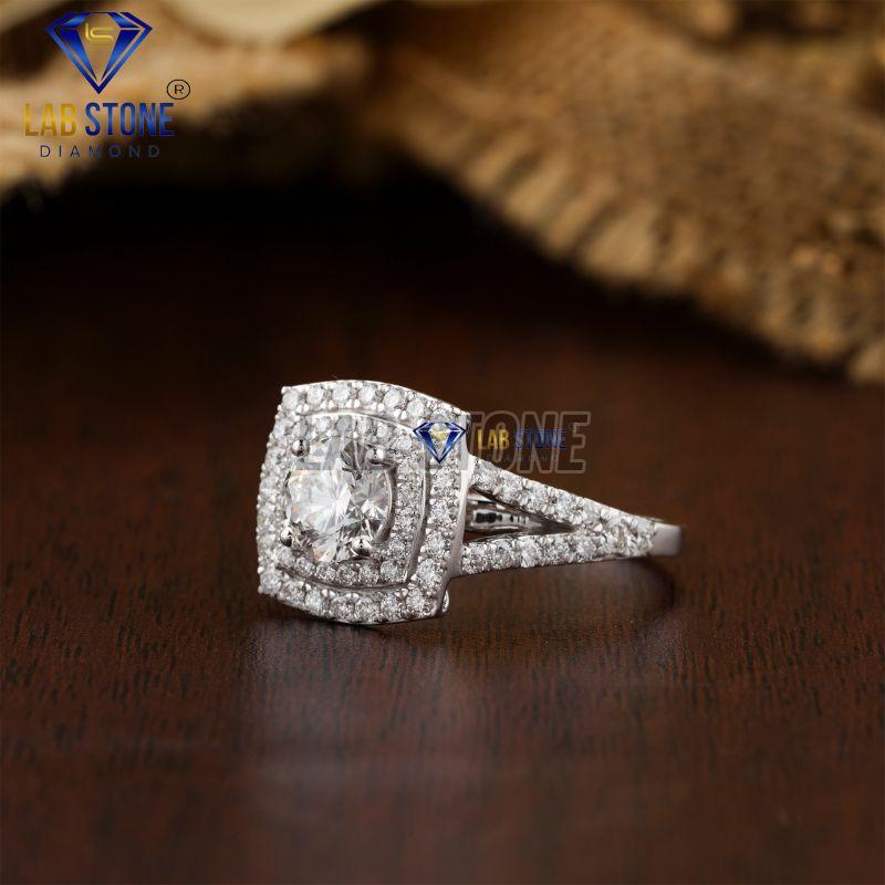 Precious Round Cut Diamond White Gold Ring