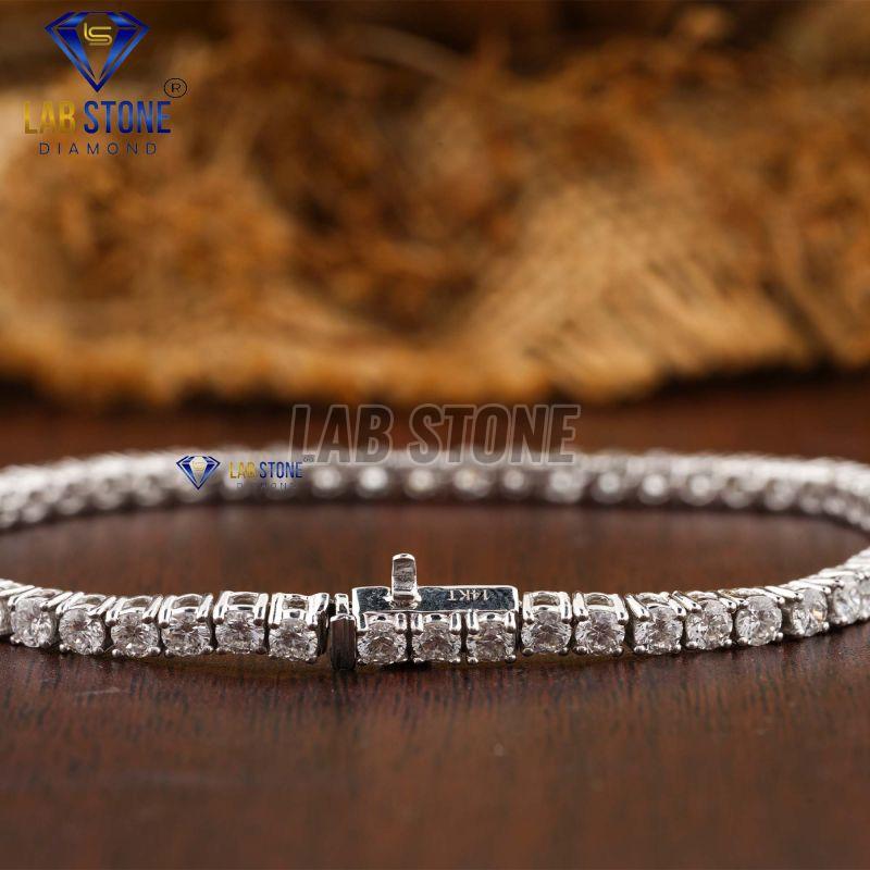 Attractive Round Cut Diamond White Gold Bracelet