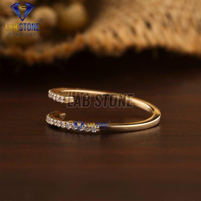 Round Cut Diamond Yellow Gold Ring