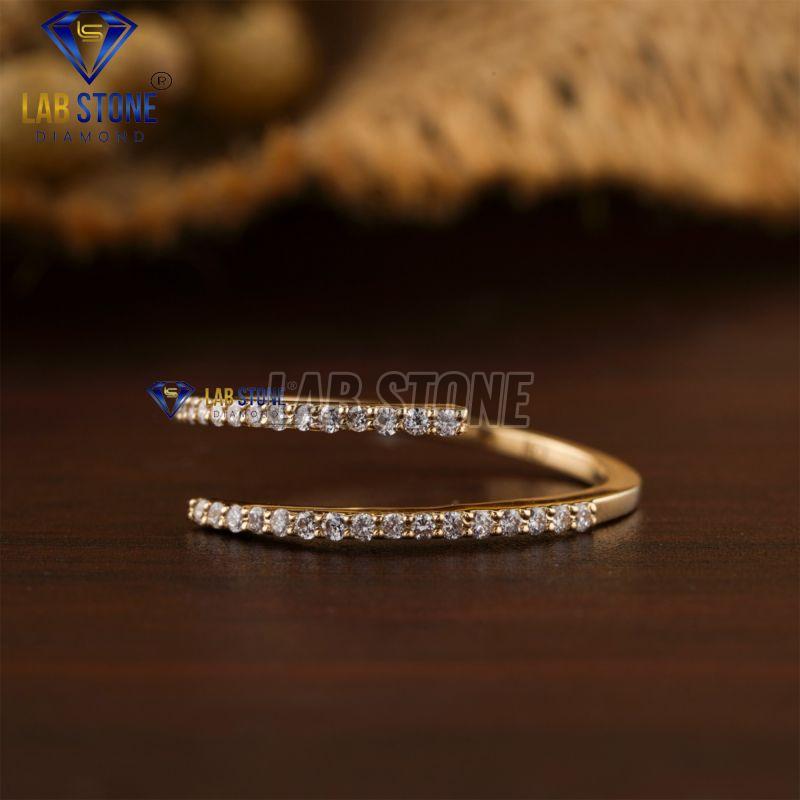 Round Cut Diamond Yellow Gold Ring