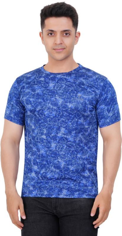 Mens Jungle Print Round Neck T-Shirts