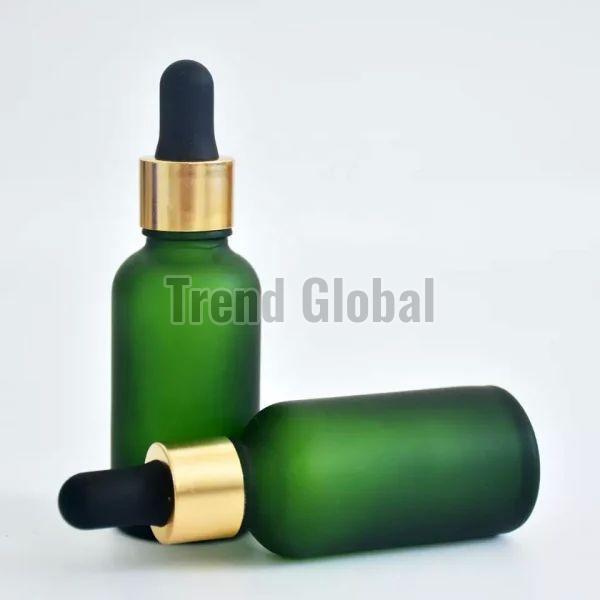 Green Glass Dropper Bottle