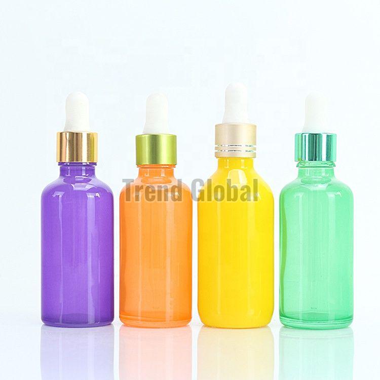 Glossy Color Coated Glass Dropper Bottle