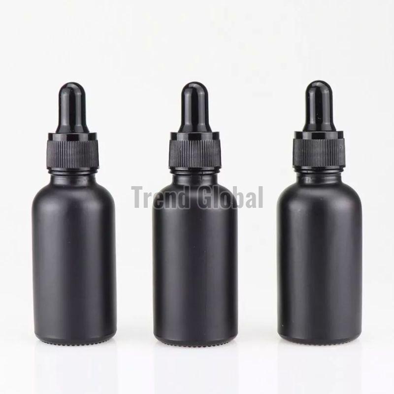 Black Glass Dropper Bottle