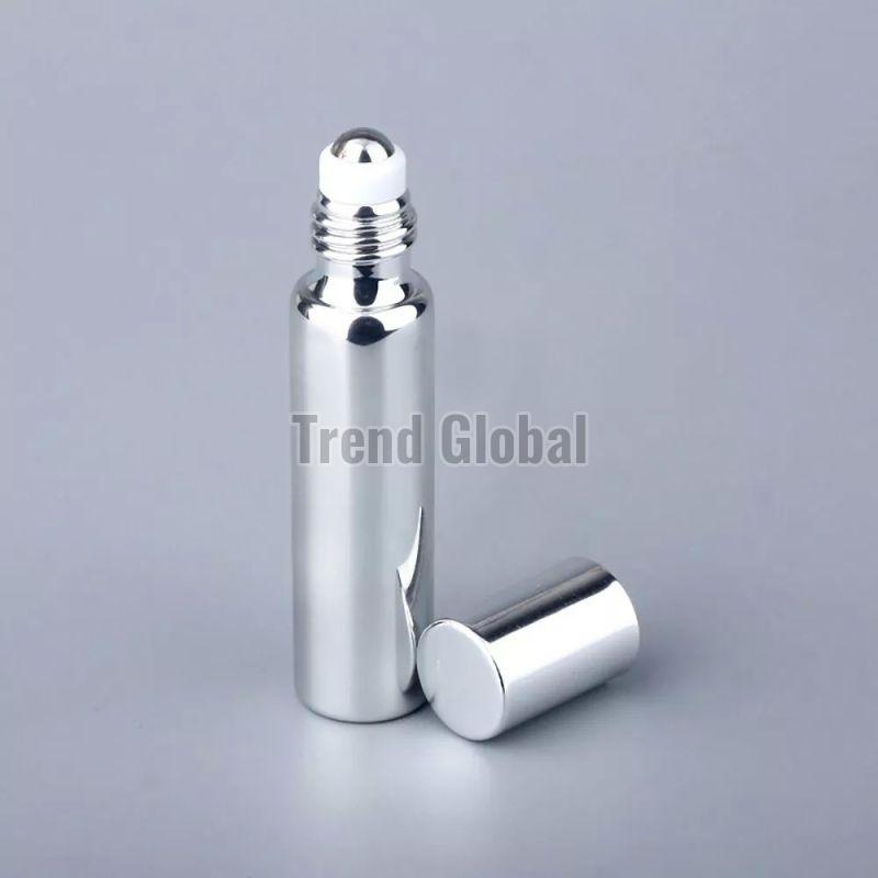 Silver UV Roll On Glass Bottle