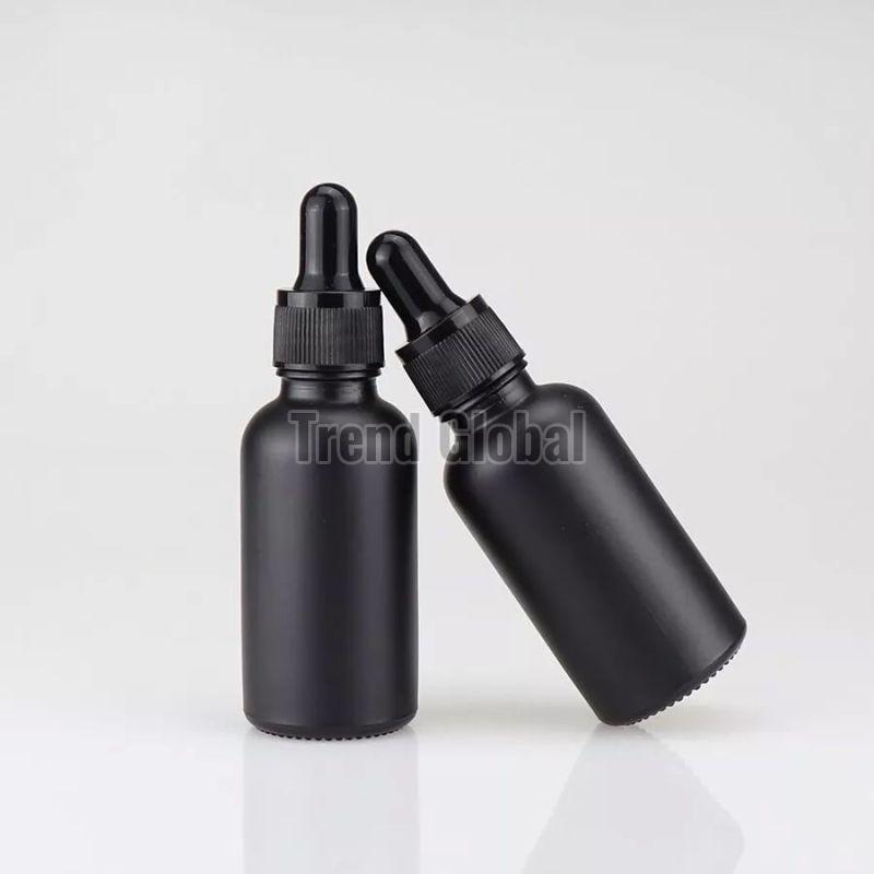 Black Glass Dropper Bottle