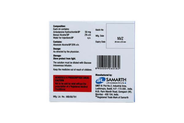 Amiodarone Hcl Injection 150 Mg / 3 Ml