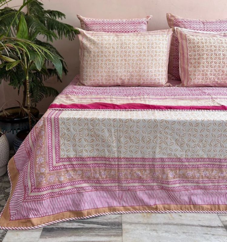 White (Base) Cotton Printed Dohar