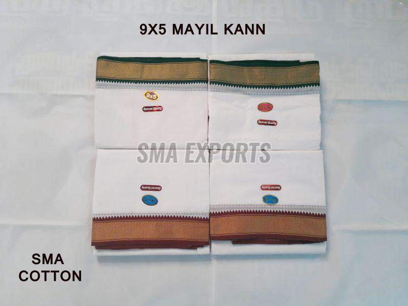 9X5 COTTON DHOTI MAYILKANN