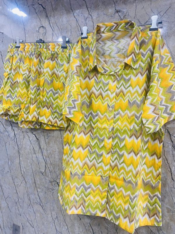 Women Shirt Shorts Set