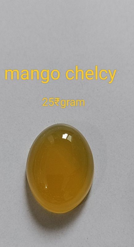 Mango Chalcedony Stone